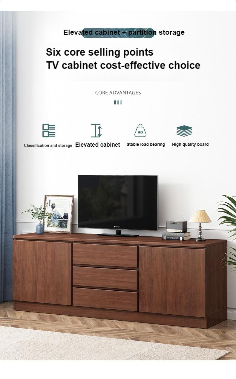 Home Furniture Small Apartment Wooden TV Stands with Drawers TV Cabinet