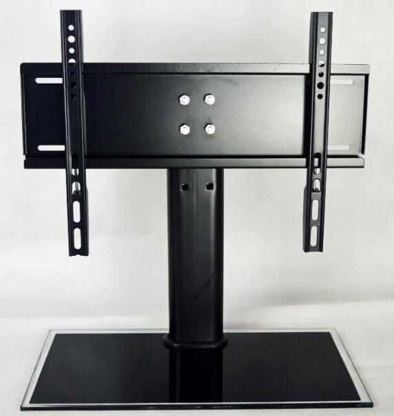 Tabletop Desktop Plasma Glass TV Stand for 37"-55" Inch TV