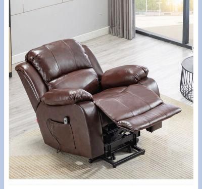 Electric Power Lift Chair for Elderly Brown Heat