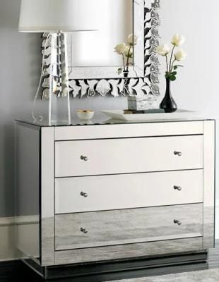 China Made Europe Style 3 Drawer Chest Mirrored Drawers