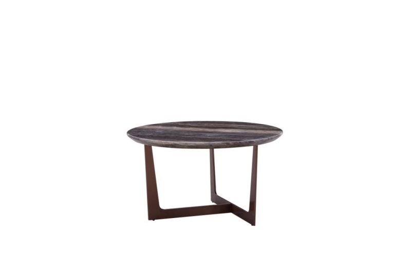 Marble Top Stainless Steel Golden Color Coffee Side Table