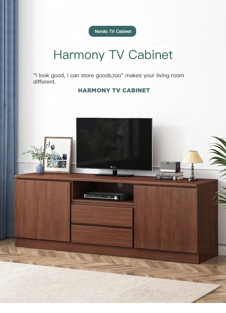 Home Furniture Small Apartment Wooden TV Stands with Drawers TV Cabinet