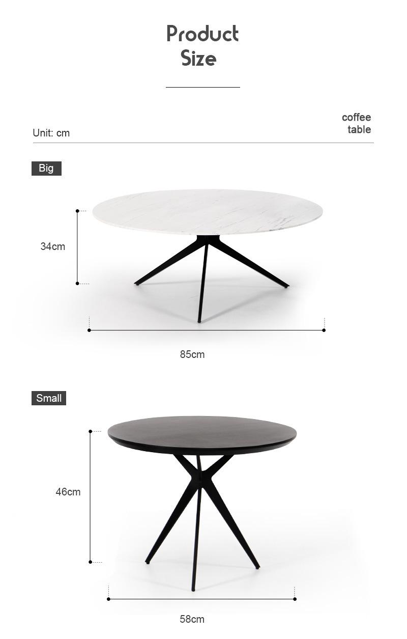 Nordic Design Stone MDF Top Furniture Oval Center Side Table