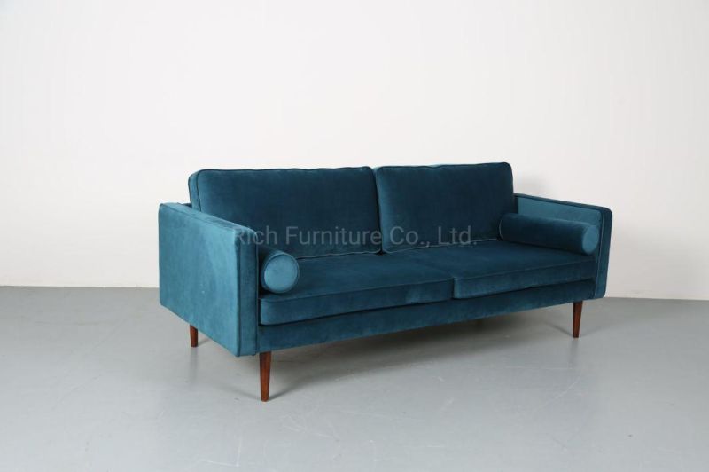 Leisure Modern European Size Wooden Home Fabric Couch Living Room Furniture Sofa