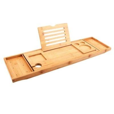 Bath Caddy Bathtub Caddy Tray Made From The Natural Bamboo Bath Caddy with Wine Holder