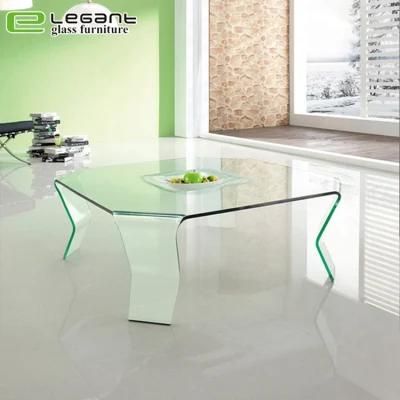 Square Bent Glass Tea Table