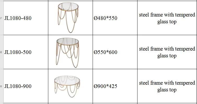 Modern Round Glass and Gold Coffee Table with Stainless Steel Frame