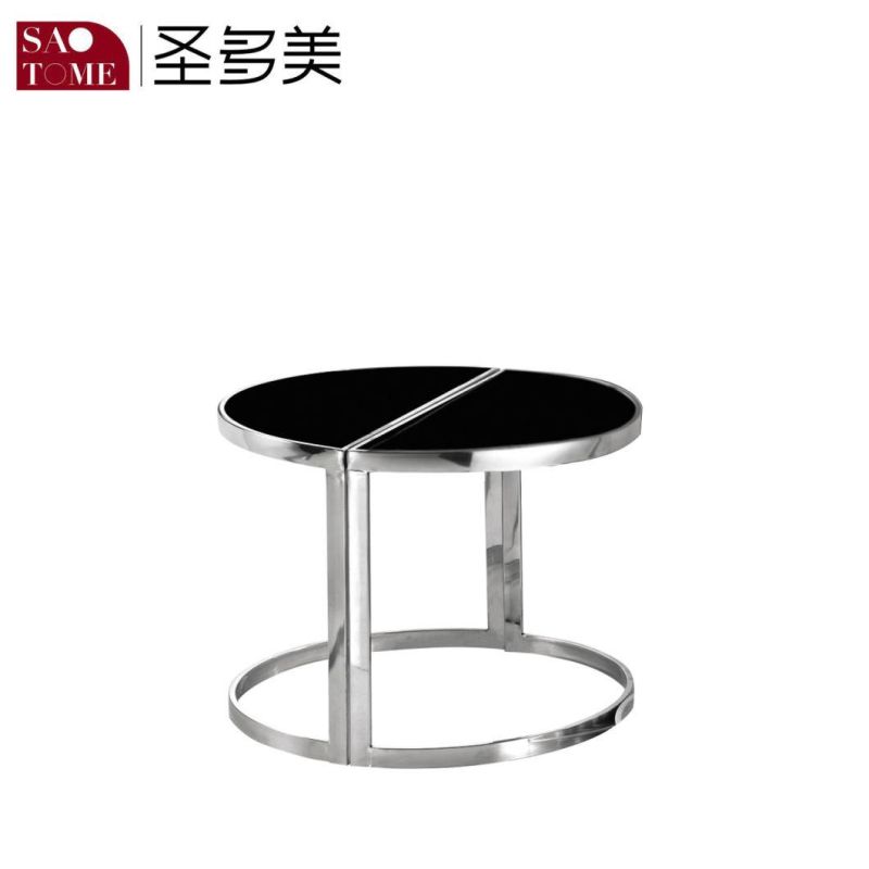 Modern Simple Living Room Furniture Trinity Black Glass End Table