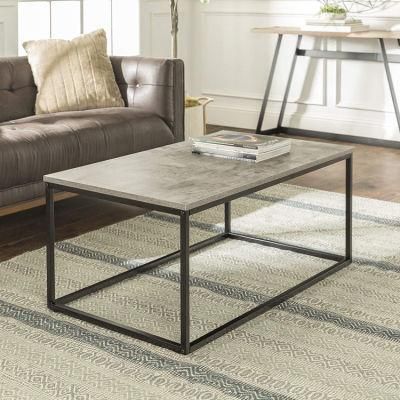 Wooden and Metal Coffee Table in Hall