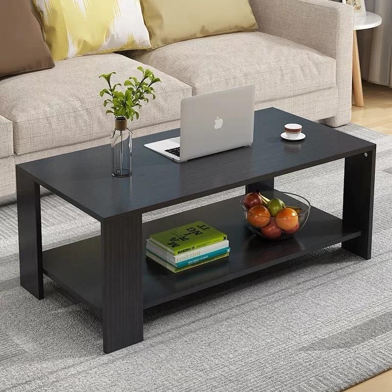 Simple Design Black Color Wooden Home Furniture Modern Side Coffee Table