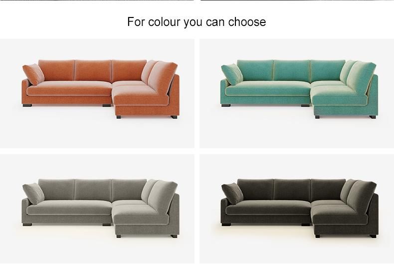 Non Inflatable Couch Chesterfield Home Furniture Fabric Corner Sofa