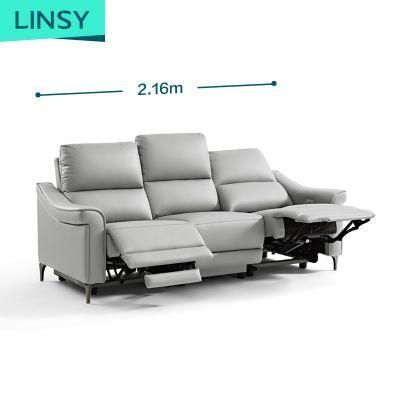 Linsy European 1+3 Sectional China Modern Sofa Leather Recliner Ls332sf6