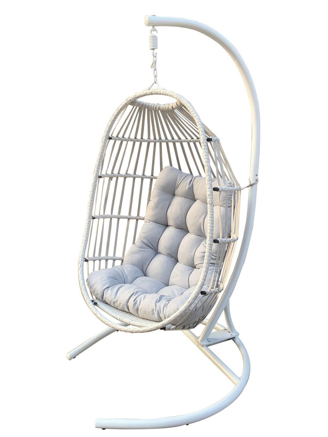 Outdoor Furniture Patio Swings Chair Foldable Garden Double Rope Hanging Chair with Stand