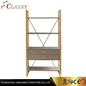 Quality Metal Wood Latitude Bookcase Cabinet Display Rack