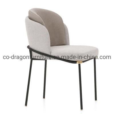 High Quality Nordic Fabric Metal Legs Leisure Dining Chair Sets