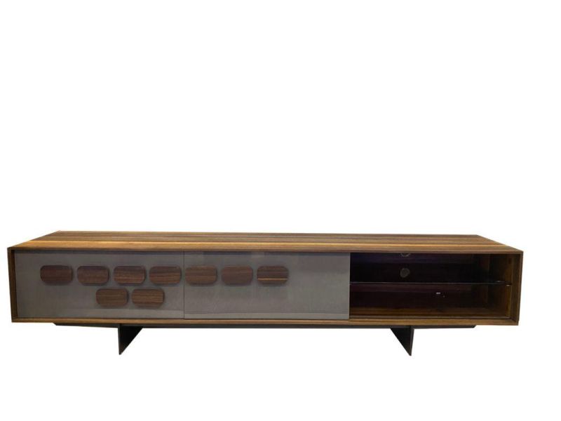 2108 TV Stand /MDF /Eucalyptus Veneer/ Metal Coating Base