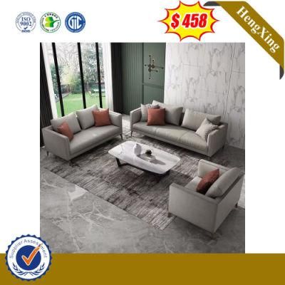 Synthetic Leather Fashion Luxury Metal 1+1+3 Seating Sofa Set