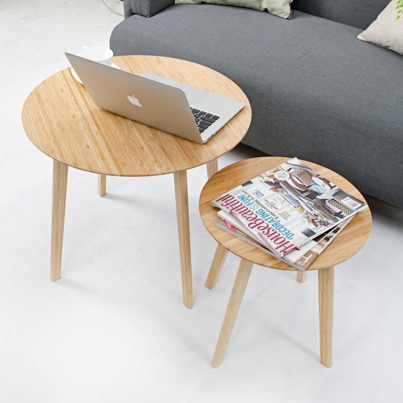 Living Room Bamboo Wooden Coffee Table Small Side Table