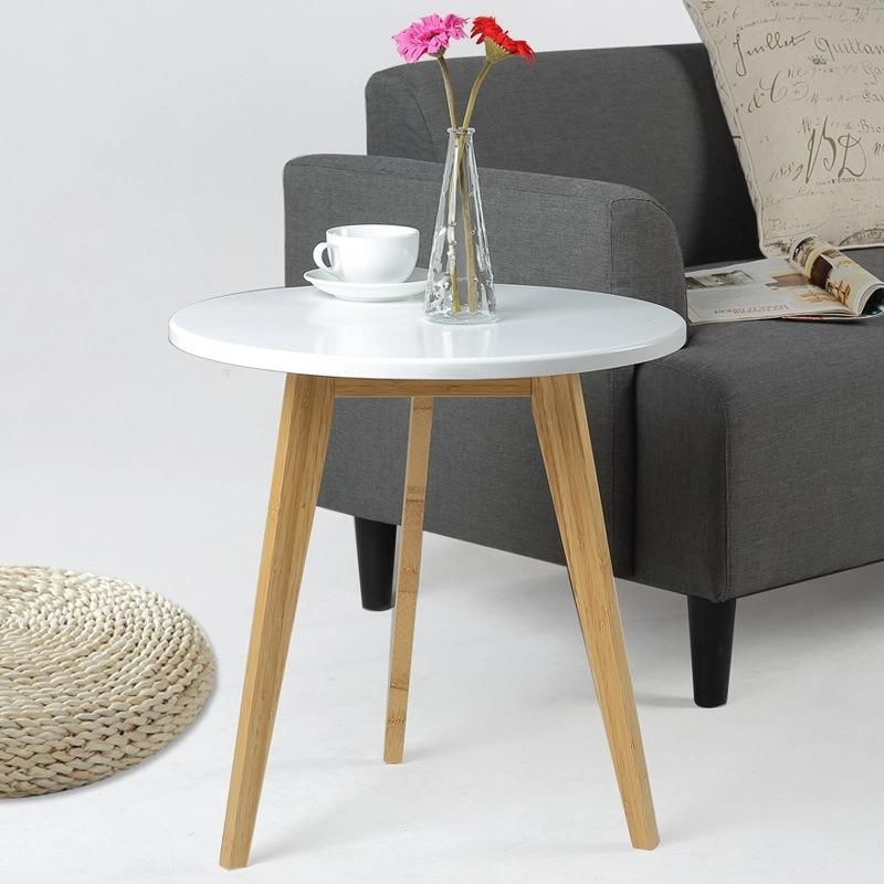 Modern Living Room Simple Design Bamboo Side Table with Leg