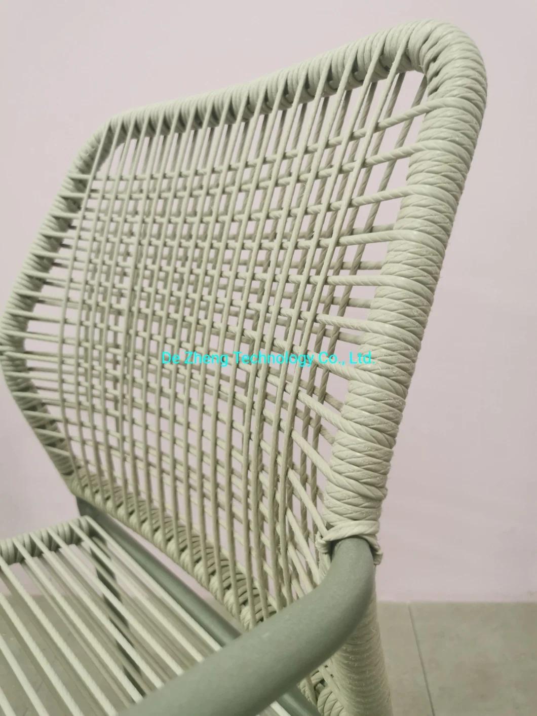 100% Waterproof PE Wicker Seat Dining Chair Garden Sets Outdoor Rattan Furniture