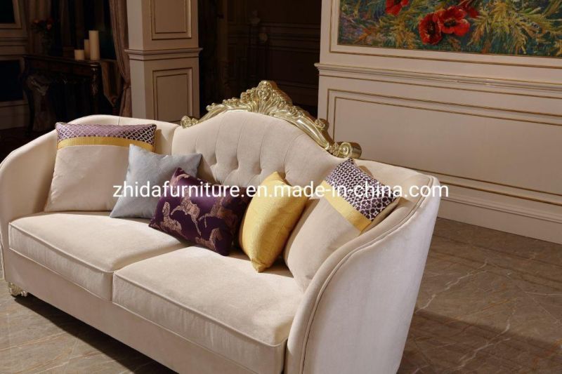 Italian Velvet Living Room New Design 3 Seater Classic America Sofa for Seating Room