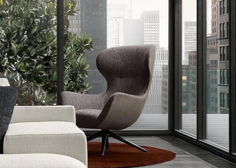 Famous European Creative Design New Style Luxury Modern Furniture Fiberglass Lounge Swivel Arm Chair