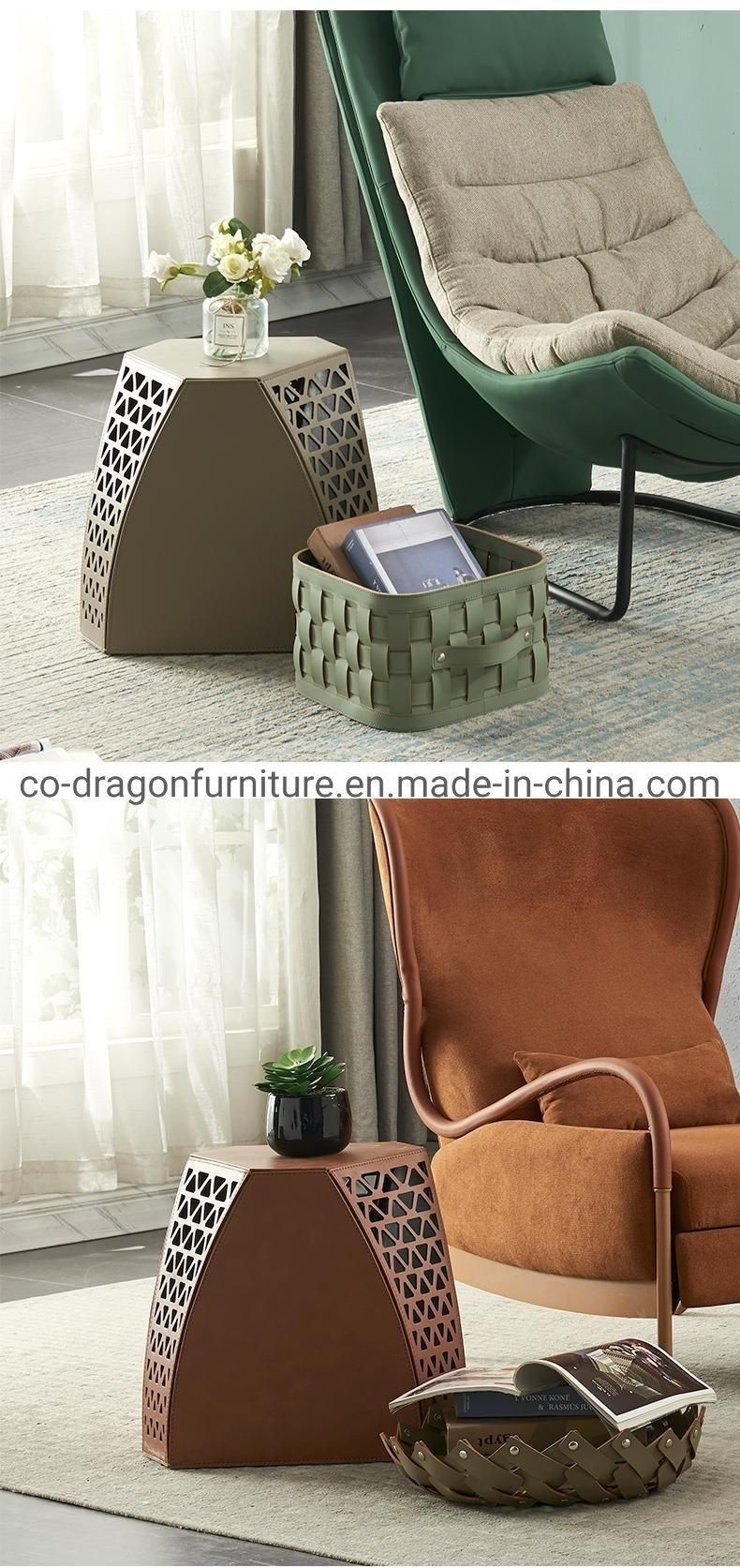 2021 New Design Luxury Leather Side Table for Home Furniture