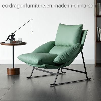 Fashion Luxury Livingroom Furniture Leather Leisure Chair with Metal Legs