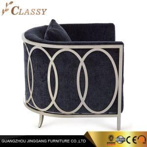 Hotel Furniture Fabric Chair Metal Frame Living Room Chair