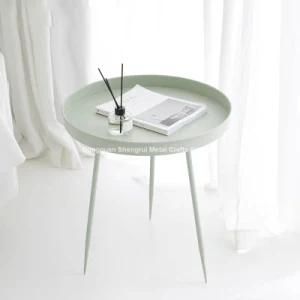 Modern Nordic Table Black Round Side Table Coffee Tea Table