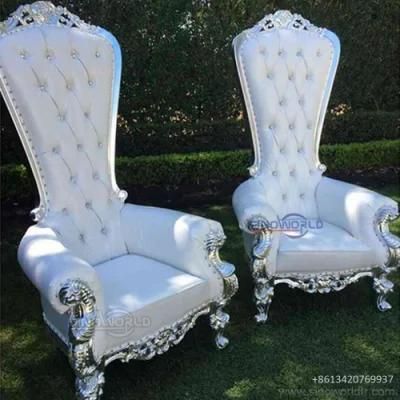 Hotel Furniture Luxury Wooden King Throne Chair for Wedding Banquet