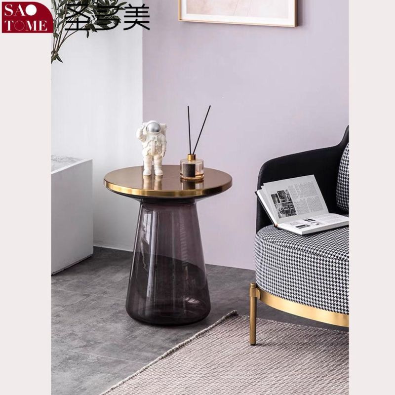 Modern Living Room Furniture Hand Blown Glass Round Tea Table