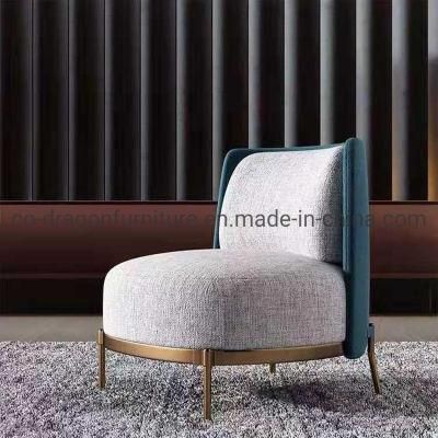 Modern Design Luxury Living Room Furniture Fabric Metal Sofa Chairs