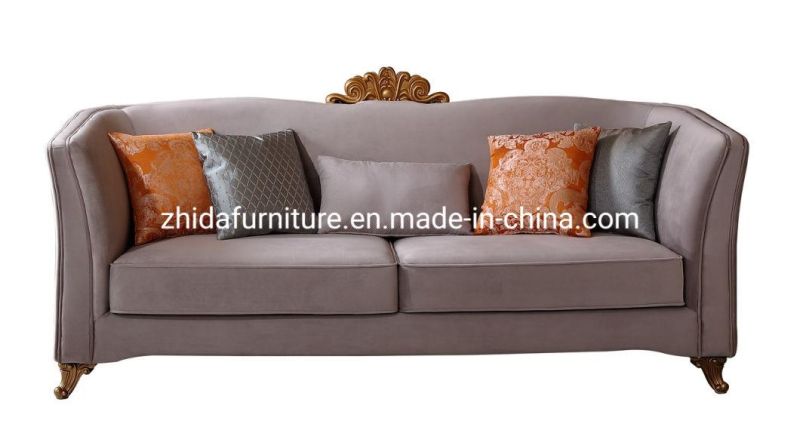 Italian Velvet Living Room New Design 3 Seater Classic America Sofa for Seating Room