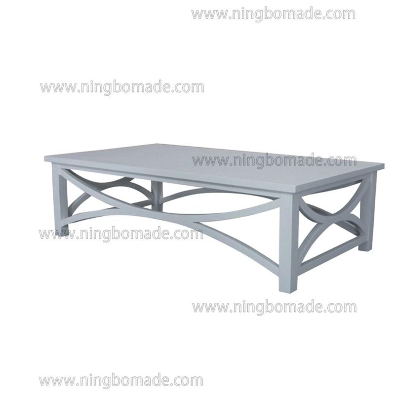 Classic Contemporary Interiors Furniture Pure White Poplar Wood Coffee Table