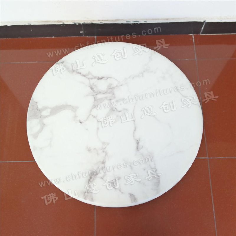 Modern Luxury Stainless Steel Frame Round Marble Coffee Table Home Living Room Furniture