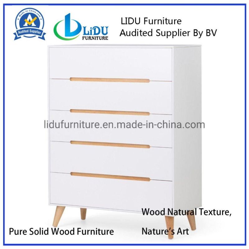 Drawer Wood Small White Corner Storage Cabinet with Drawers