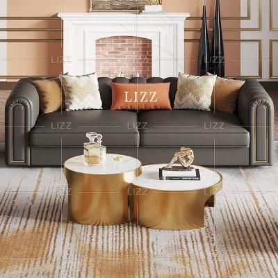 Chinese Living Room Modern Furniture Set Hot Selling Leisure Couch Luxury Leather Sofa Sets with Good Quality