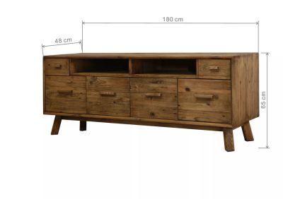 1.6/1.8/2 Meters Retro Wooden TV Stand Cabinet TV Stand with Large Storage