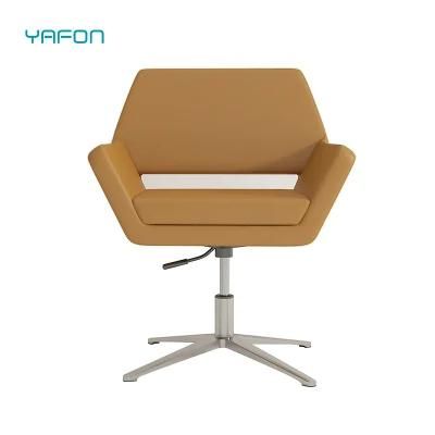 Modern Office Swivel Metal Legs Height Adjustable Lounge Chair for Open Area