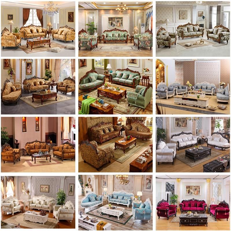 Home Furniture Antique Fabric Sofa in Selective Couch Seats and Sofas Color