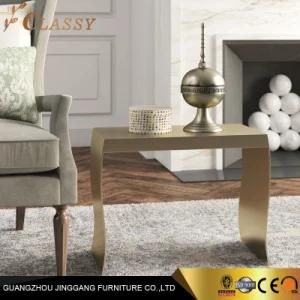 Modern Rectangle Golden Metal Side Table Coffee Table