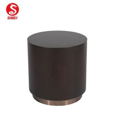 Modern Wood &amp; Metal End Table Side Table Small Coffee Table with Metal