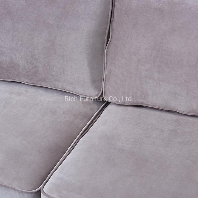 Modern Living Room Home Leisure Velvet Furniture Set Sofa Couch for Hotel Event Usage