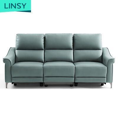 Linsy Stainless Steel Sponge Sectional China Manual Sofa Recliner Ls332sf6