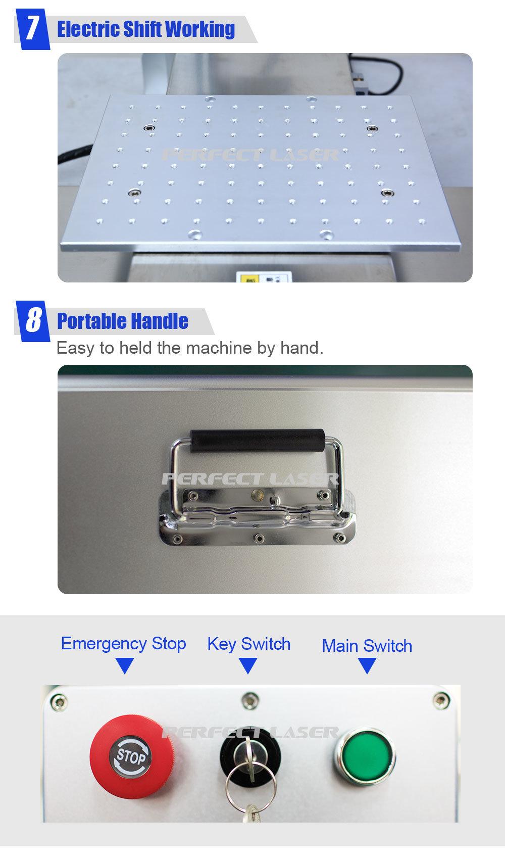 Laser Parts Marking Machine Pedb-400e for Steel, Aluminum, PVC