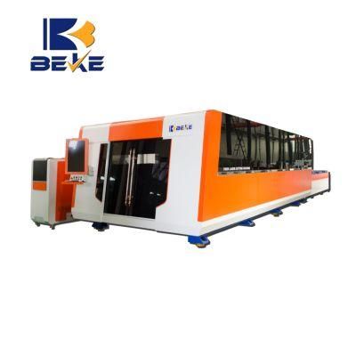 Nanjing Beke Best Selling 8000W Round Closed Metal Sheet CNC Fiber Laser Cutting Machine