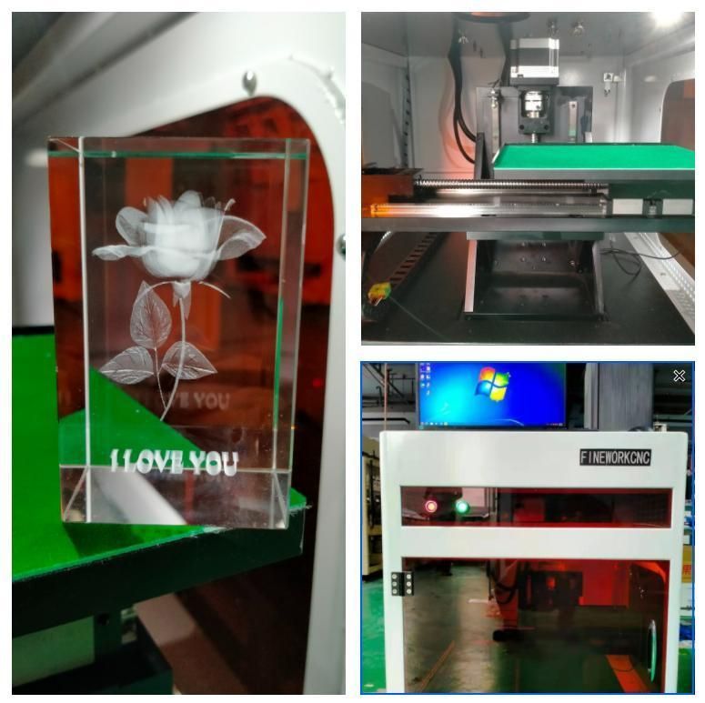 3D Gift Artwork Acrylic Glass Metal Crystal Photo Image Inner Laser Engraving Machine Price