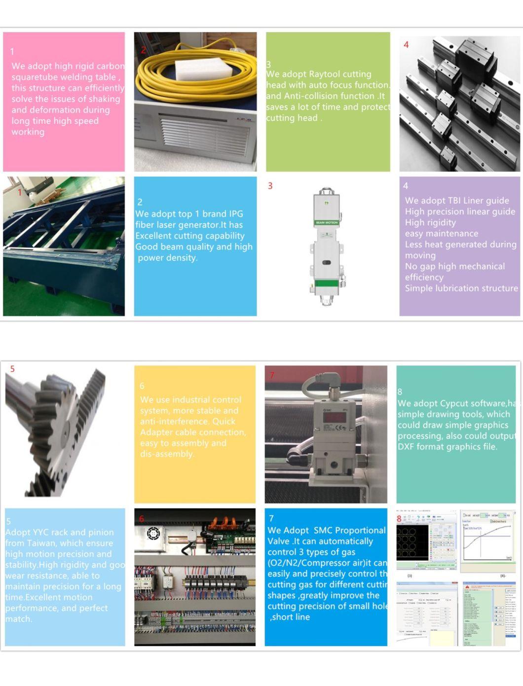 Fiber Laser Cutting Machine for Carbon Steel Sheetmetal Fabrication Machines