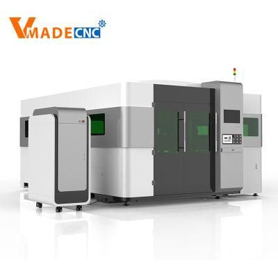 Fiber Copper Stainless Steel Metal CNC Laser Cutting Machine with Enclosed Cover